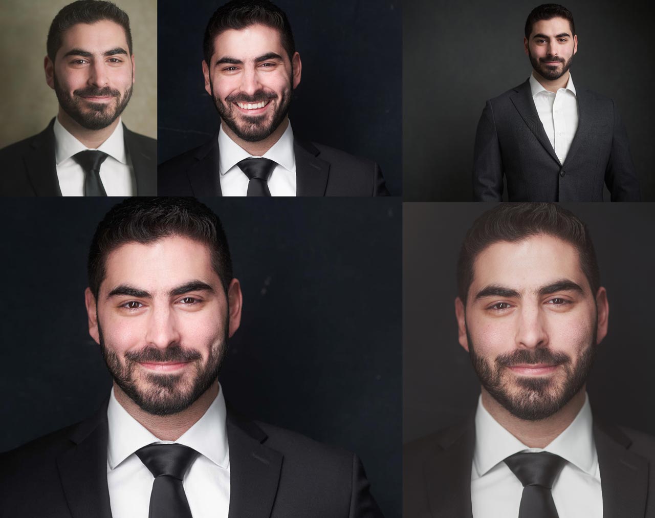 Business portrait comp card