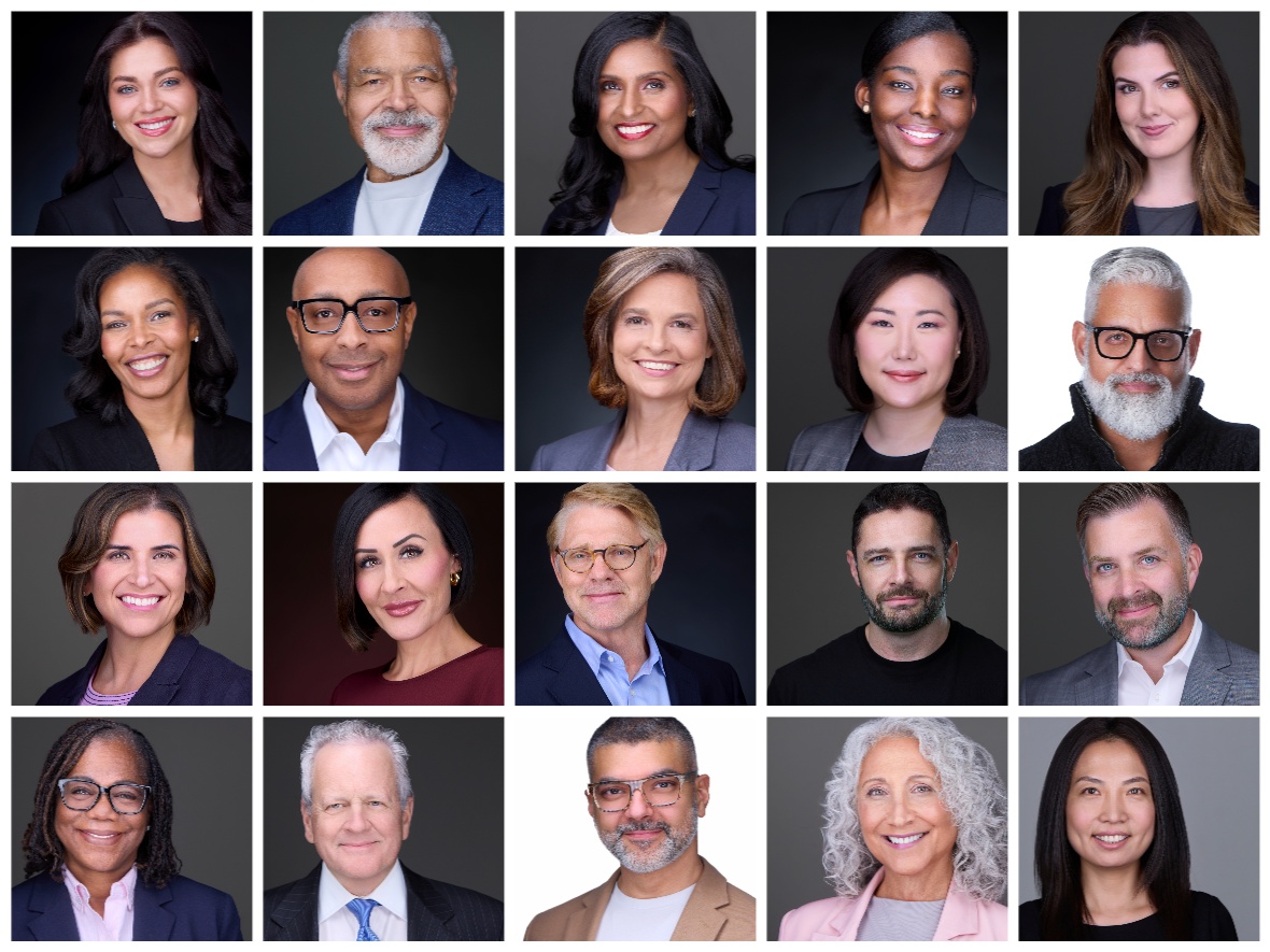 Corporate team headshots grid